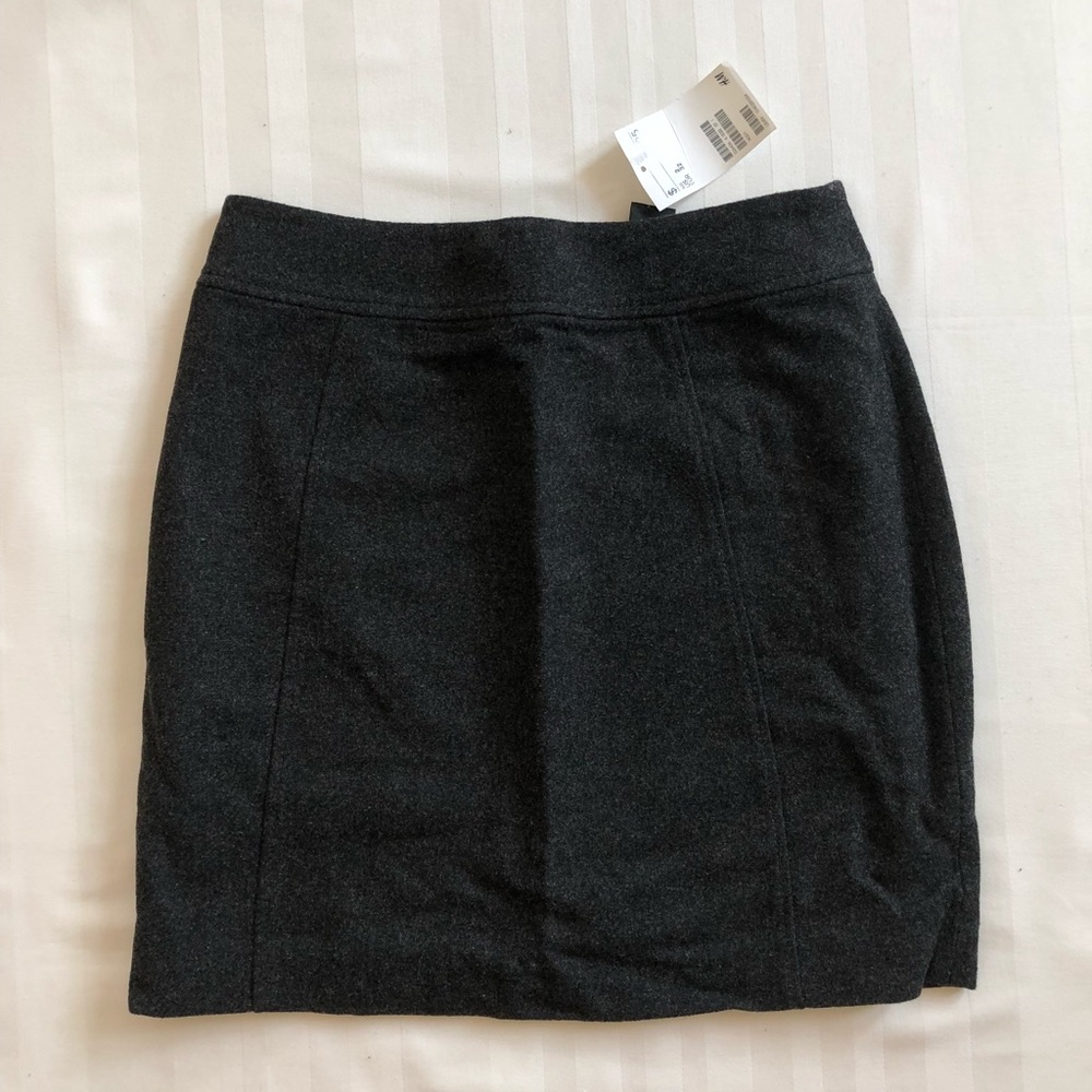 H&M charcoal wool mini skirt